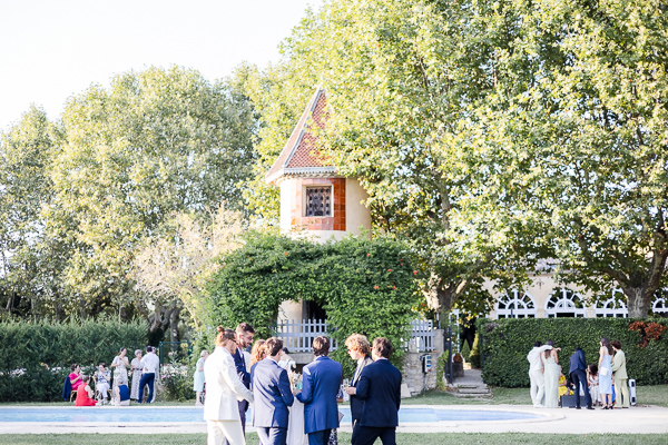 Photo du cocktail de mariage au Château d'Alphéran