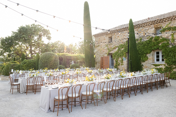 Photo du diner de mariage au Domaine de la Verrière Chêne Bleu