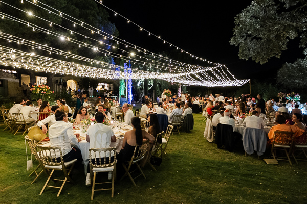 Photo du diner mariage guinguette au Domaine du Grand Belly